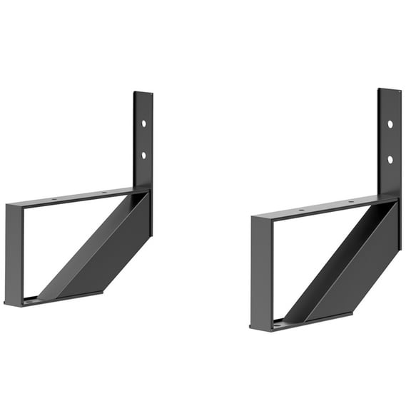 AOILE 2 Pack Metal Stair Riser for 10.2"W Deck Height, Steel Stair Stringer for Outdoor Steps, Black