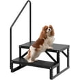 thumbnail image 1 of AOILE 2-Step RV Steps with Handrail, RV Stairs Support with Non-Slip Pattern Plate, Portable Trailer Ladder for Outdoor, Camping, Travel, Hot Tub, 1 of 5