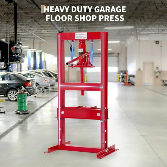 AOILE 6 Ton Hydraulic Press, H-Frame Garage Floor Shop Press with Press Plates, Heavy-Duty Adjustable Hydraulic Shop Press, for Auto Bending Stamping