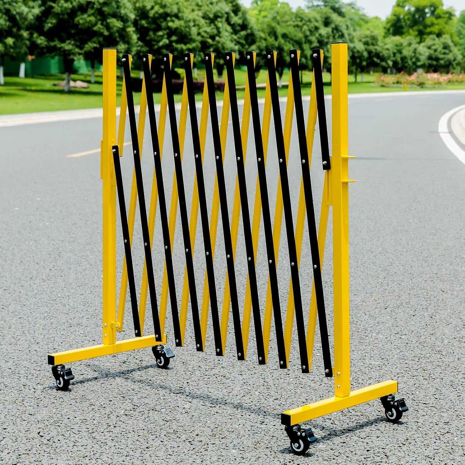 AOILE Expandable Metal Barricade – Folding Safety Driveway Gate with ...