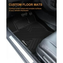AOILE Floor Mats Fits 2019–2025 Ram 1500 Crew Cab (New Body), All-Weather TPE Floor Liners, Heavy Duty Custom Fit, Black
