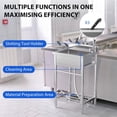 thumbnail image 1 of AOILE Free Standing Stainless Steel Sink, Utility Sink with Faucet & Storage Shelf for Kitchen, Garage, 1 of 7