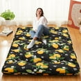 thumbnail image 1 of AOILE Japanese Futon Mattress, Foldable Tatami Floor Bed, Twin/Full Size, Thick Foam, Lemon Pattern, 1 of 6
