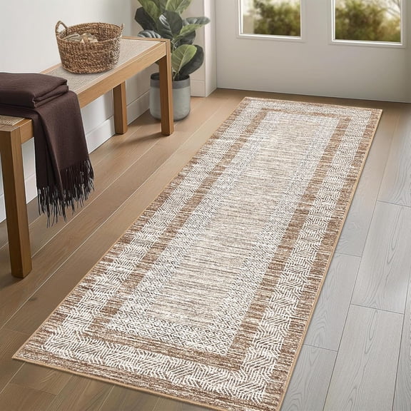 AOILE Machine Washable Area Rug - Modern Geometric Design, Non-Slip Backing, Low Pile, for Living Room, Bedroom & Study Room