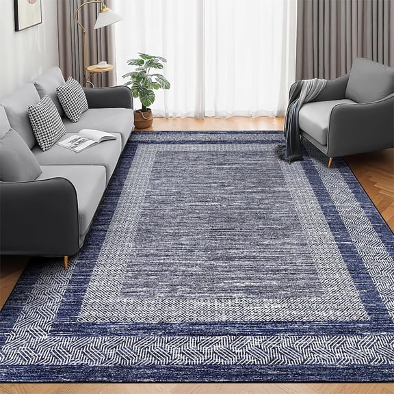 AOILE Modern Area Rug & Folding Carpet - Machine Washable, Non-Slip Backing, 350G Pile Weight (1160GSM), Soft Feel, for Living Room, Bedroom & Study