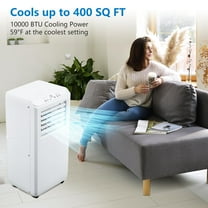 AOILE Portable Air Conditioner 3-in-1 – 10,000 BTU (ASHRAE) / 6,500 BTU (SACC), Dehumidifier & Fan Modes, Cools Up to 450 Sq. Ft, Remote Control with Installation Kit