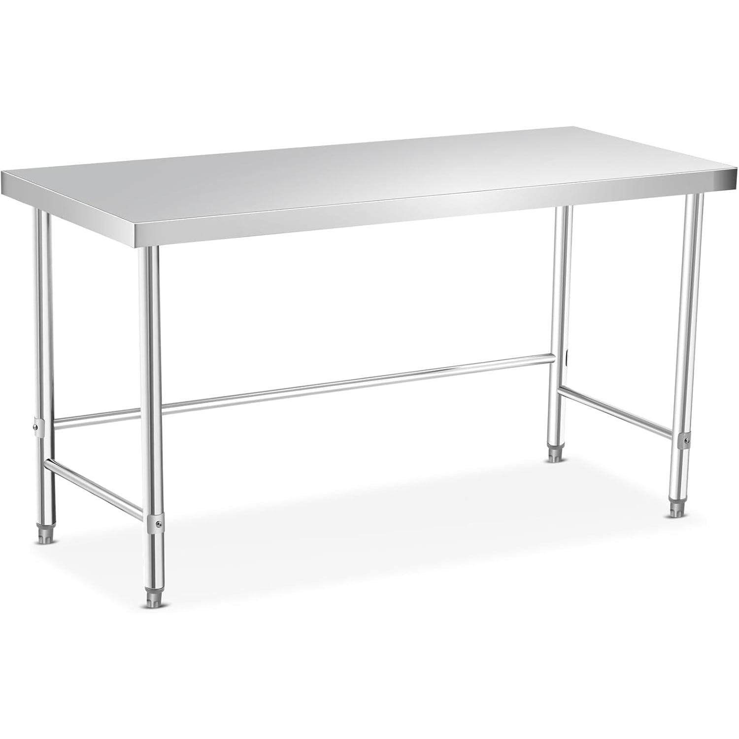 AOILE Stainless Steel Prep Work Table – Open Base Kitchen & Restaurant Table, Heavy-Duty ...