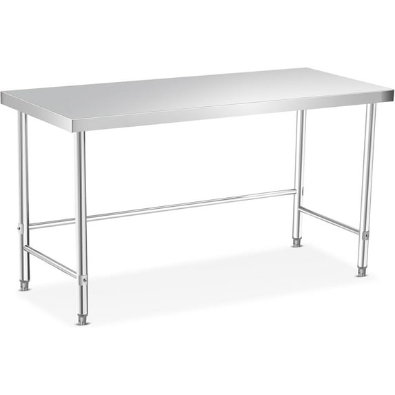 AOILE Stainless Steel Prep Work Table – Open Base Kitchen & Restaurant Table, Heavy-Duty Workstation