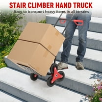 AOILE Stair Climbing Dolly, 330 LBS Capacity, Foldable Hand Truck with 6 Rubber Wheels & Telescoping Handle, Heavy-Duty Grocery Cart for Luggage, Warehouse, Shopping