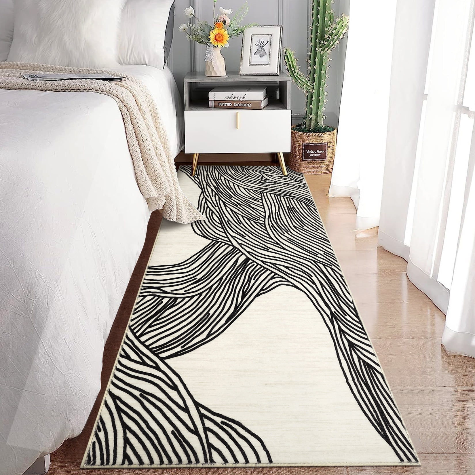 Study Room Rugs AOILE Washable Area Rug – Modern Non-Slip, Non-Shedding Low-Pile ...