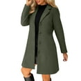 thumbnail image 1 of AOIROE Casual Notch Lapel Single-Breasted Peacoat,Single Breasted Trench Coats for Women,Trench Coat Women,Mid Length Coats for Women,Fall Coats,Trench Coat Women Long,Women's Winter Wool Coat,3XL, 1 of 9
