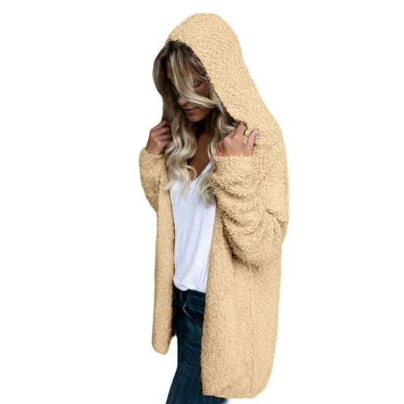 AOIROE Fall Jackets for Women 2025,Womens Long Sweater Coats,Fall Cropped Sweater Coats,Women's Loose Cable Knit Sweaters Long Sleeve,Loose Knit Sweater,Fall Coat,Winter Knit Outwear,Khaki,S