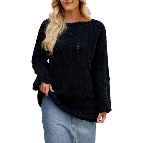 AOIROE Long Sleeve Sweater for Women,Oversized off The Shoulder Sweater,Cute Sweaters for Women,off The Shoulder Tops for Women,Plus Size Fall Fashion,Fall Sweaters for Women,D,S