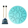 thumbnail image 1 of AOJA 6" Steel Tongue Drum - 9-Tone Rain Sound Garden Instrument for Zen Meditation & Yoga, Portable Handpan Resonance Adults/Kids,6 Lake Blue, 1 of 8