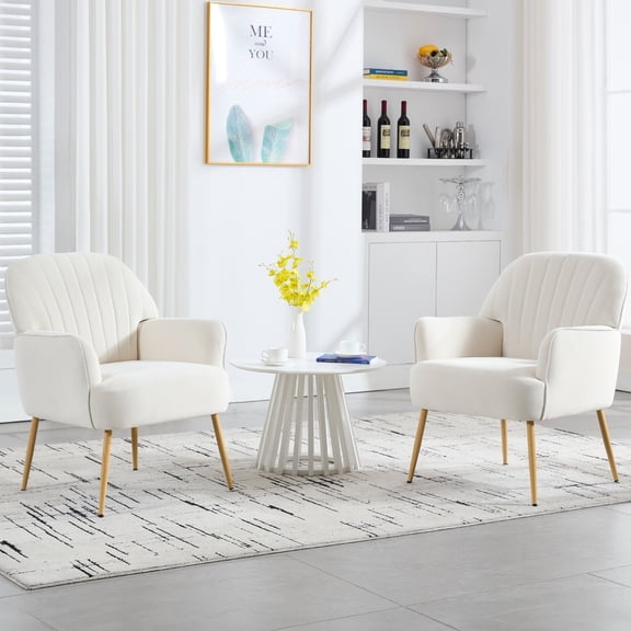 AOJDVE Oversized Velvet Upholstered Accent Chair Luxury Single Sofa Armchair