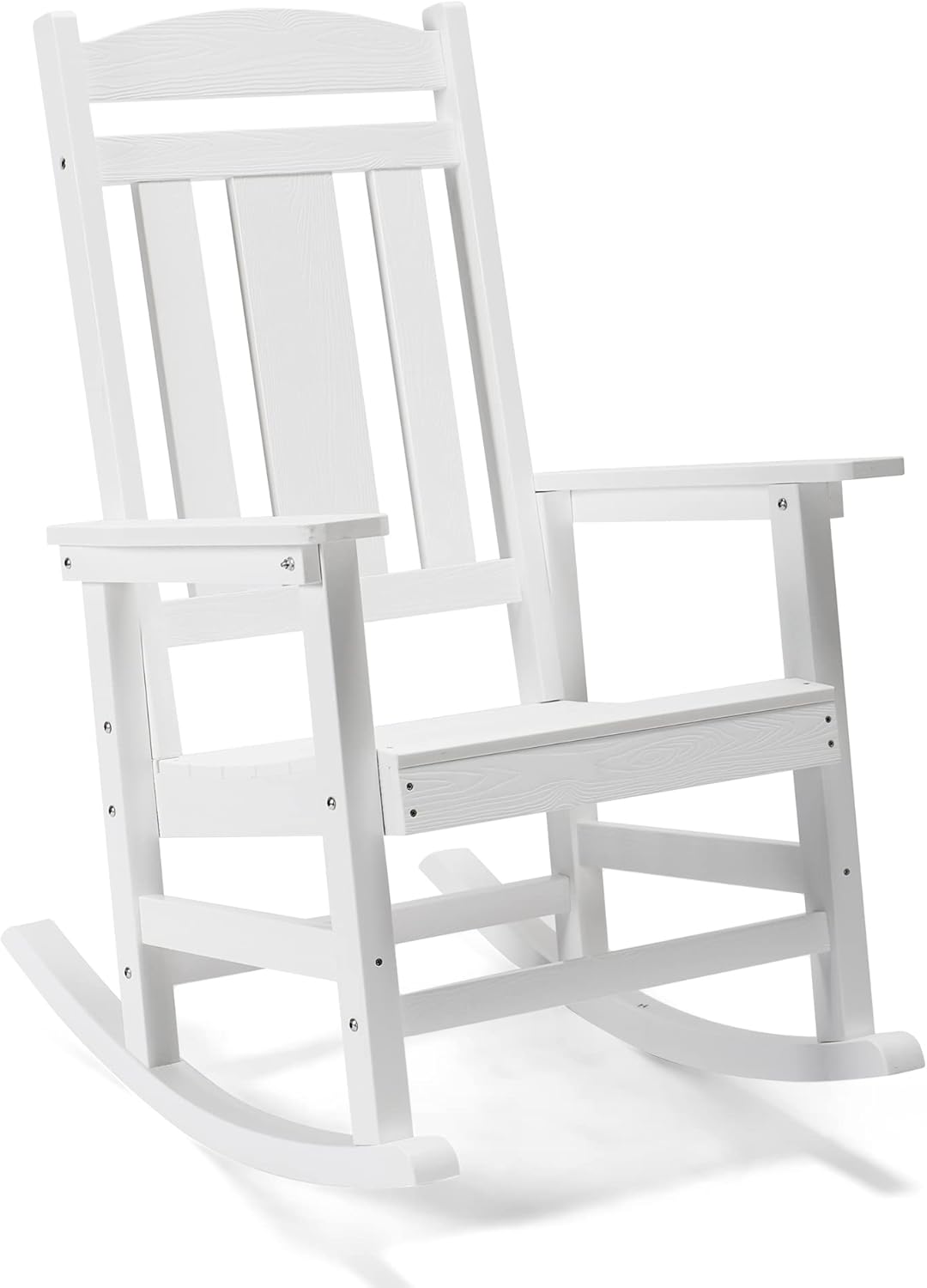 AOJDVE Rocking Chair Outdoor, Weather Resistant Poly Plastic Rocker ...