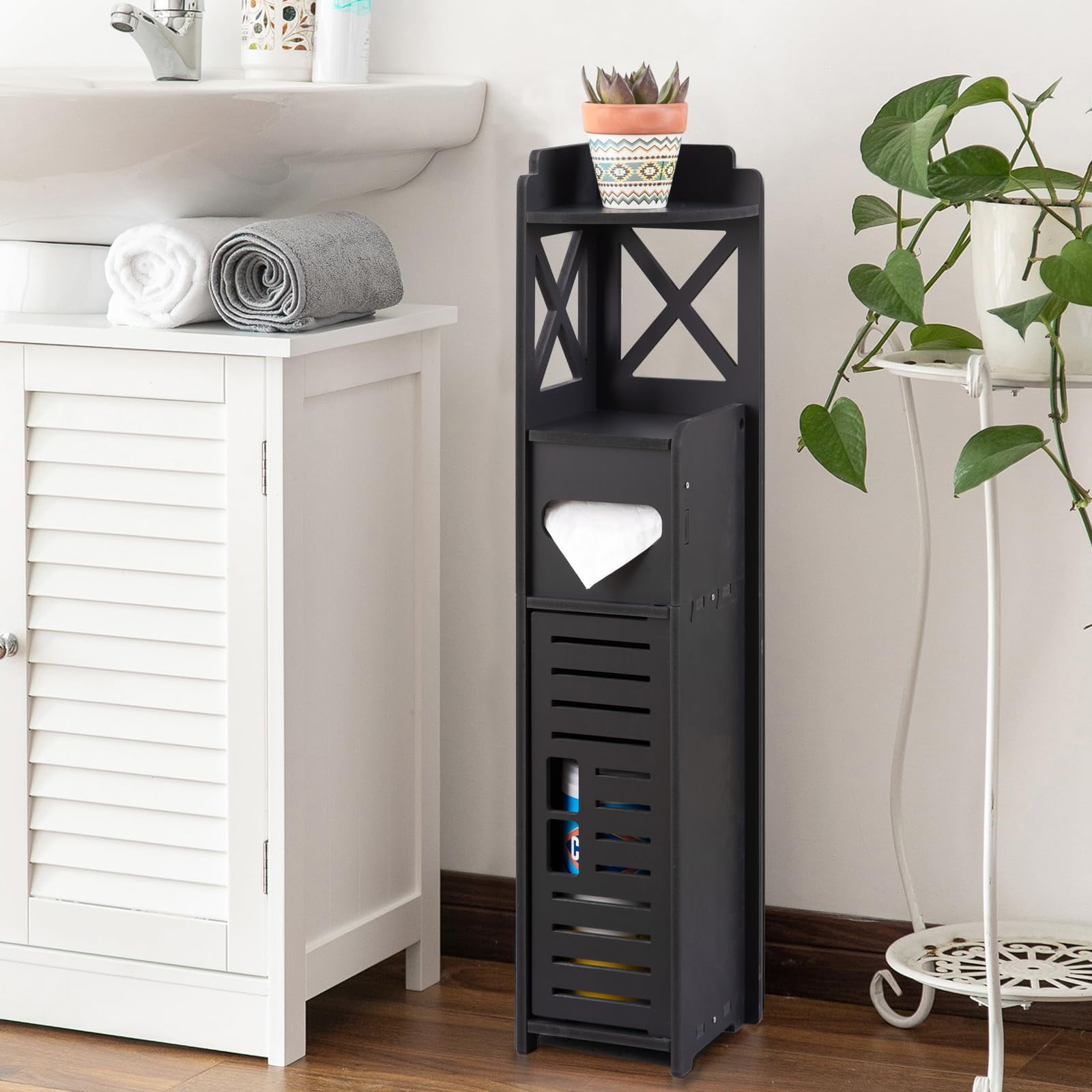 AOJEZOR Toilet Paper Storage,Small Bathroom Storage for Half Bathroom