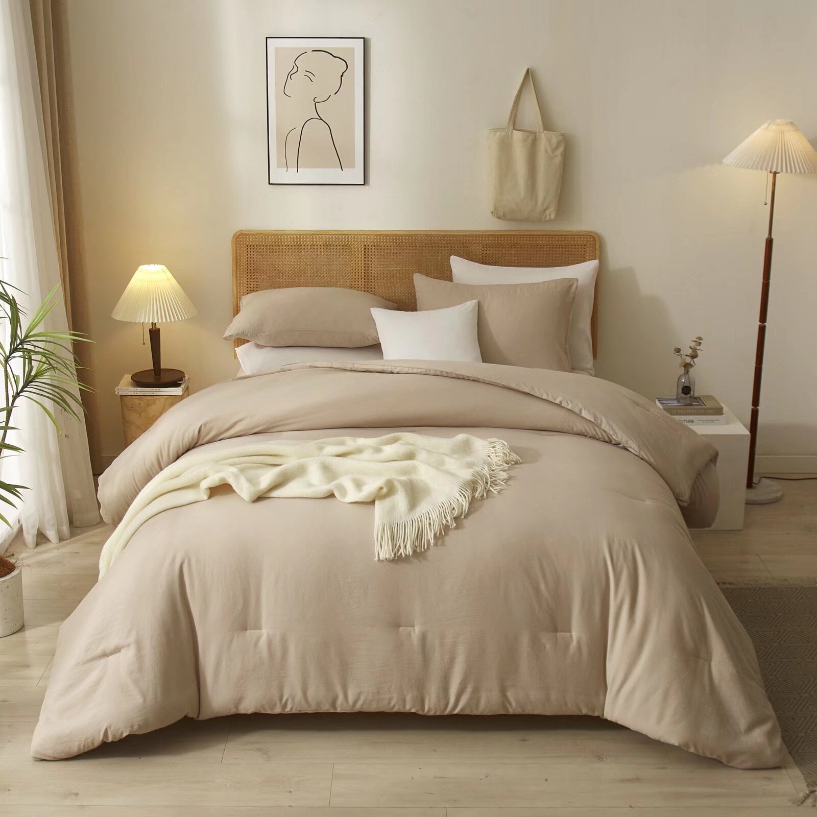 Khaki Queen Down Alternative Microfiber Comforter Set