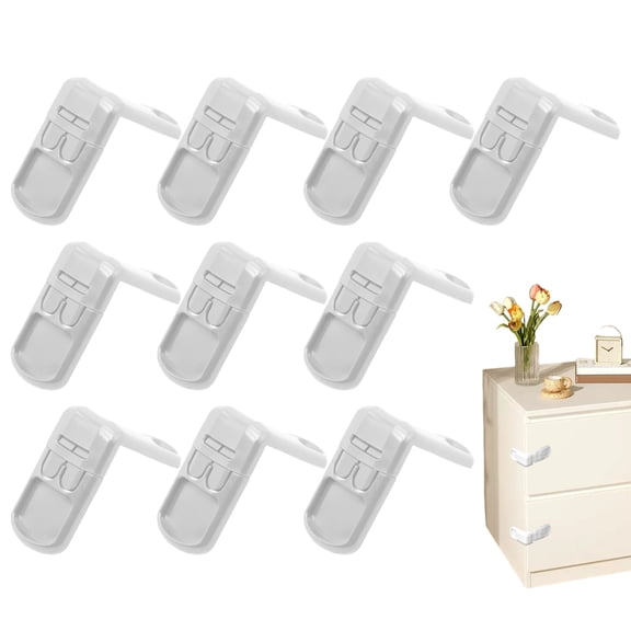 AOKAILA Child Safety Lock 10X Child Proof Cabinet Door Lock Secure Removable Sturdy Kids Proofing Baby Stuff For Kitchen Furniture Cabinets Ovens Drawers Fridge Bathroom Closet remarkable