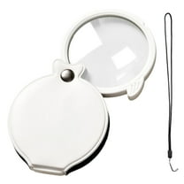AOKAILA Folding Magnifying Glass Portable Jewelers Magnifier with Lanyard 3 Magnification Jewelry Loupe Senior Vision Aid for Reading Assistance Coin Collecting opportune