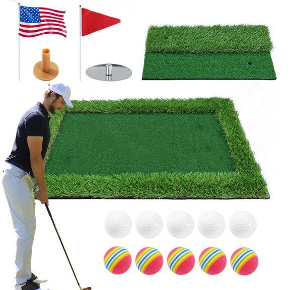 AOKAILA Golf Pool Game Floating Golf Putting Turf Game Set Practice Mat for Outdoor Training Activities for Pool Lake Backyard Swimming Pool
