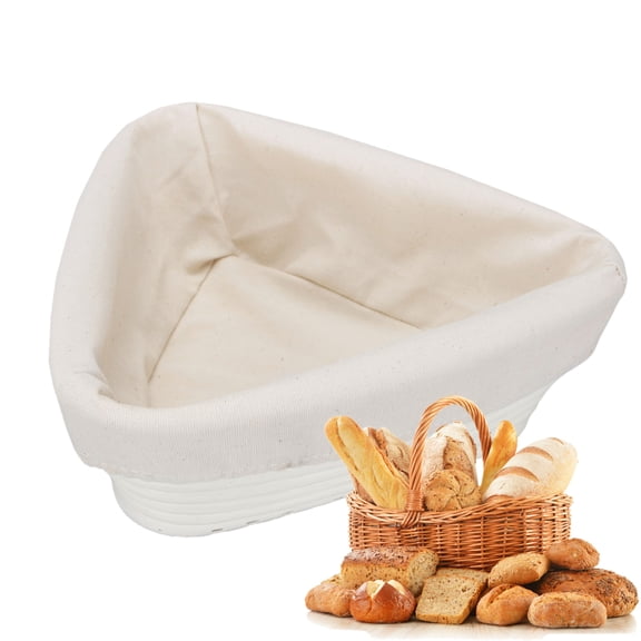AOKAILA Proofing Bowl Triangle Baking Basket Baking Tool With Cloth Liner Reusable Storage Container For Rising Cooking Serving heathly