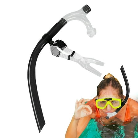 AOKAILA Swim Snorkel for Lap Swimming Dry Top Snorkel Tube Training Headstrap Support Swim Training Supplies Swimmers Snorkeling Gear for Pool Open Water carefully