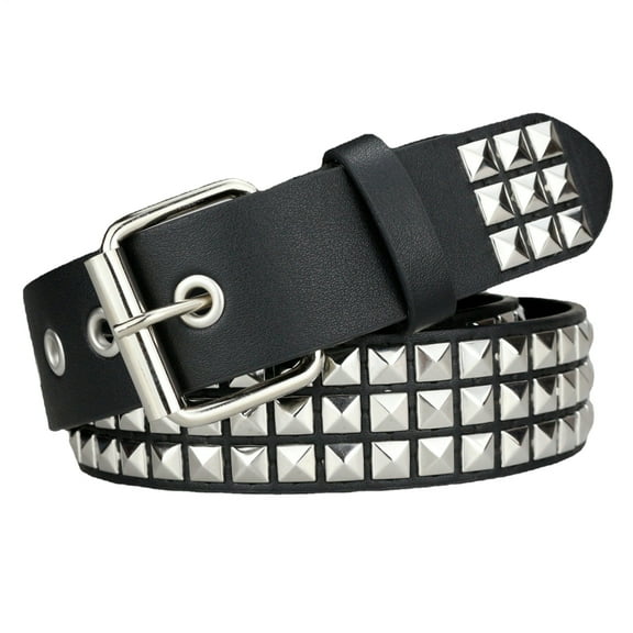 AOKAILA Women's Punk Black Belt Punk Women's PU Leather Belt with Rivets Multi-Purpose Leather Punk Waist Belt for Dating Party Nightclub Daily Wear famous