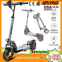 iENYRID 800W 10'' Foldable Electric Scooter for Adults with Air Tire and Dual Shock Absorption,Dual Braking E-Scooter,12.5Ah Range 25 Miles,Speed 28 mph