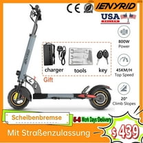 iENYRID A1 800W 10' Foldable Electric Scooter for Adults, 25 Miles Range,28 mph