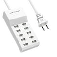 AOKESI 10Port USB Charging Station USB Charging Hub with Rapid Charging Auto Detect Tech Family