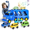 thumbnail image 1 of AOKESI 5 in 1 Carrier Transport Cars Toy for Toddlers, Power Vehicle Toy Set with Light and Sound, Gift for Boys Girls, 1 of 8