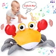 thumbnail image 1 of AOKESI Crawling Crab Baby Toy, Interactive Crabs Toy with Auto-Avoid Obstacles, Music and Light Up, Fun Moving Crawl Toys Gift for Learning Crawl for Babies, Toddlers and Kids, 1 of 7