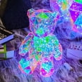 thumbnail image 1 of AOKESI Glowing Illuminated Bear, PVC LED Holographic Light Up Beautiful Rainbow Bear for Night Light Table Lamp Decoration, Unique Valentine's Gift for Birthday Any Holiday (Classic Bear), 1 of 6