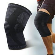 AOKESI Knee Compression Sleeve, Knee Brace for Men & Women, High Stretch Knee Pads for Knee Pain, Knee Support for Running, Workout, Gym, Hiking, Sports, Basketball, (Black, L-XXL)