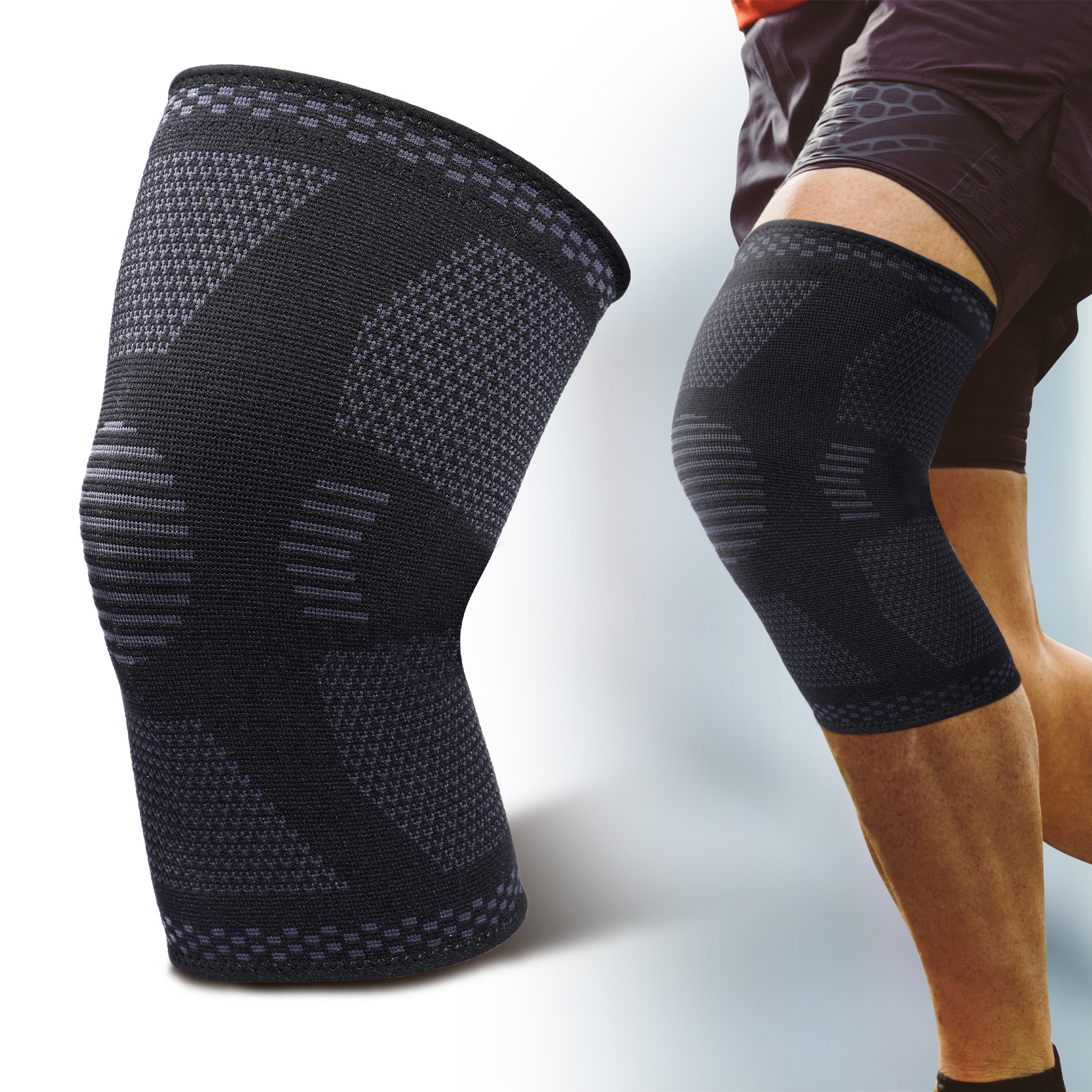 AOKESI Knee Compression Sleeve Knee Brace For Men Women High 