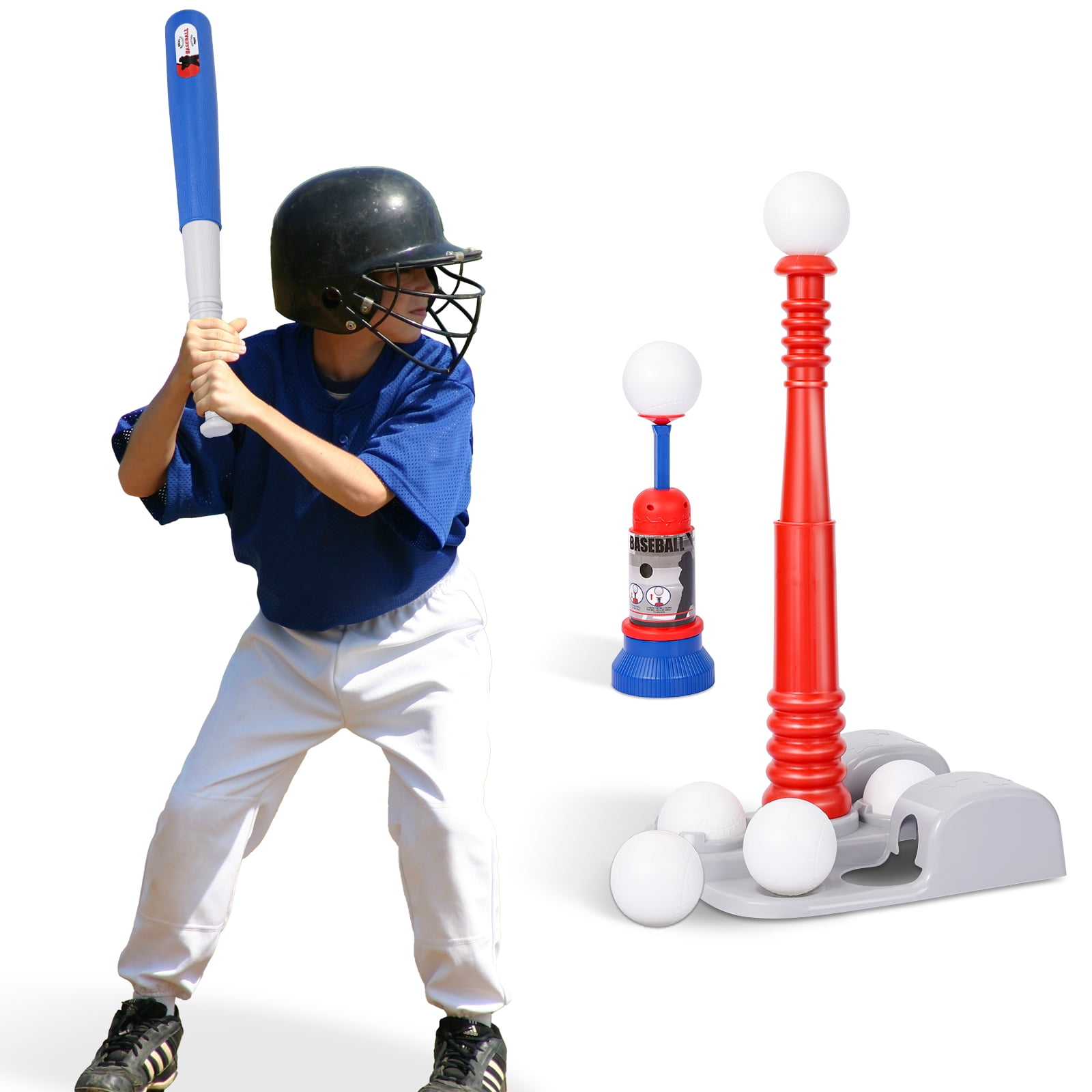 AOKESI Tee Ball Set for Kids and Toddlers, Kids Baseball Tee Includes 6 ...