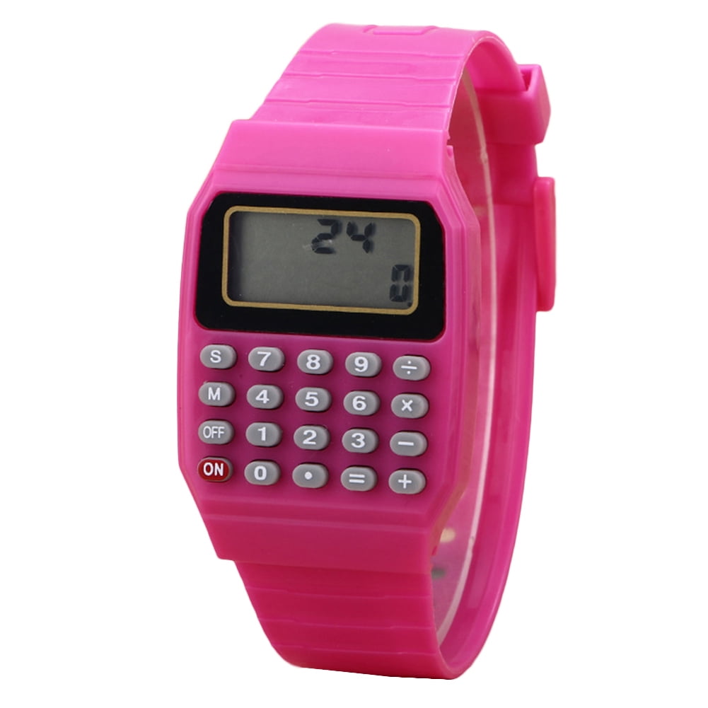 AOKID Children Digital Square Wrist Watch Mini Portable Calculator Exam Tool Kids Gift