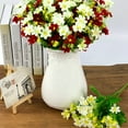 thumbnail image 1 of AOKID Fake Flower 1 Bouquet 28 Heads Artificial Silk Cloth Flower Sweet Wedding Party Decor, 1 of 7