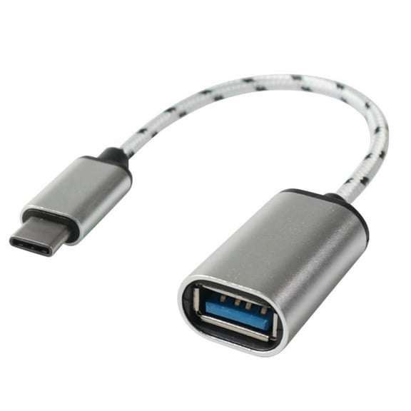 AOKID Type-C to USB Adapter,Braided Type-C Male to USB Female OTG Adapter Converter for Phone Tablet PC