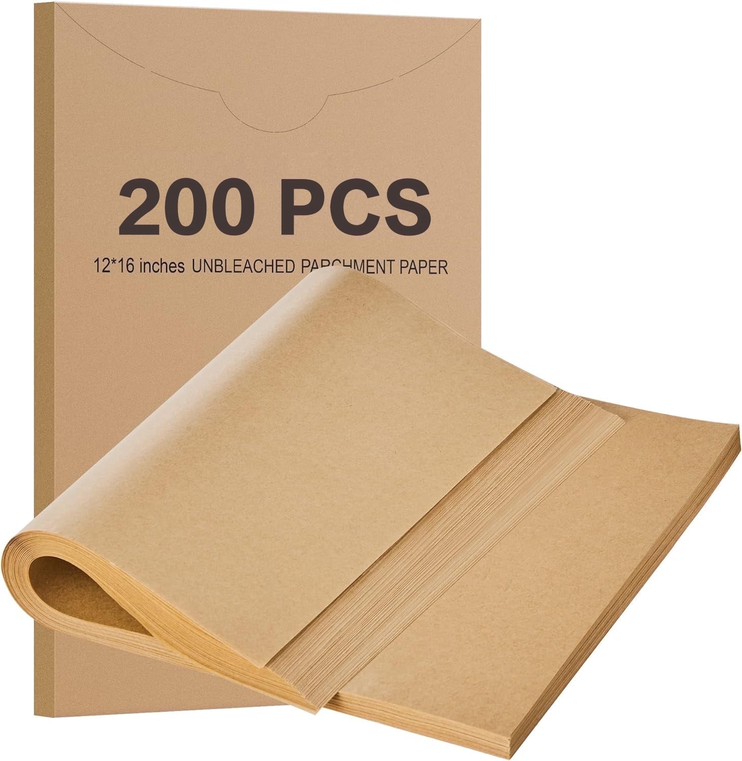 AOKIWO 200 Pcs Unbleached Parchment Paper Sheets, 12 x 16 inches Non ...