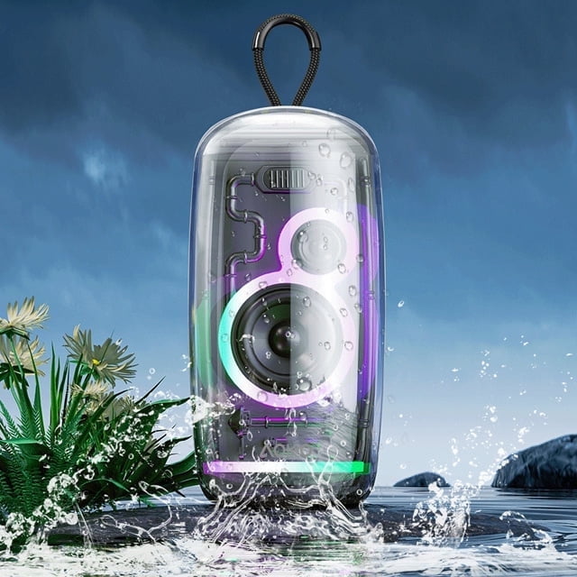 AOKO Wireless Bluetooth RGB LED Party Speaker (Set of 2) - Portable ...