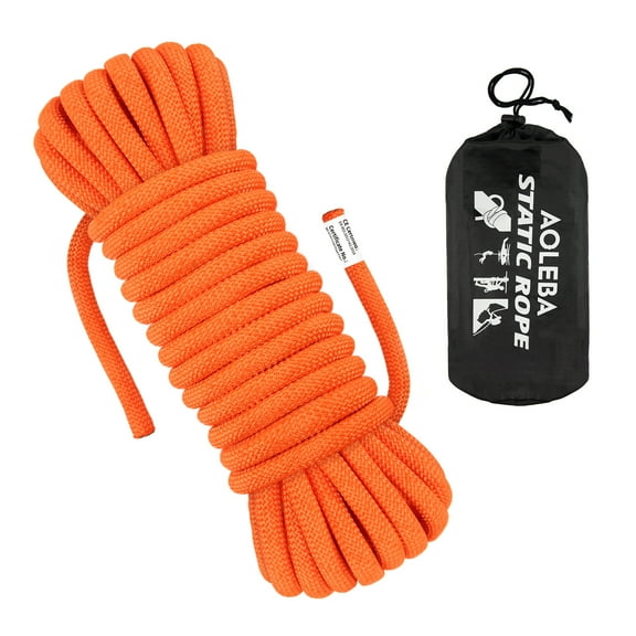 AOLEBA 10.5 mm Static Climbing Rope 10M(32ft) 20M(64ft) 30M(96ft) 50M(160ft) 70M(230ft) Outdoor Rock Climbing Rope, Escape Rope Ice Climbing Equipment Fire Rescue Parachute Rope