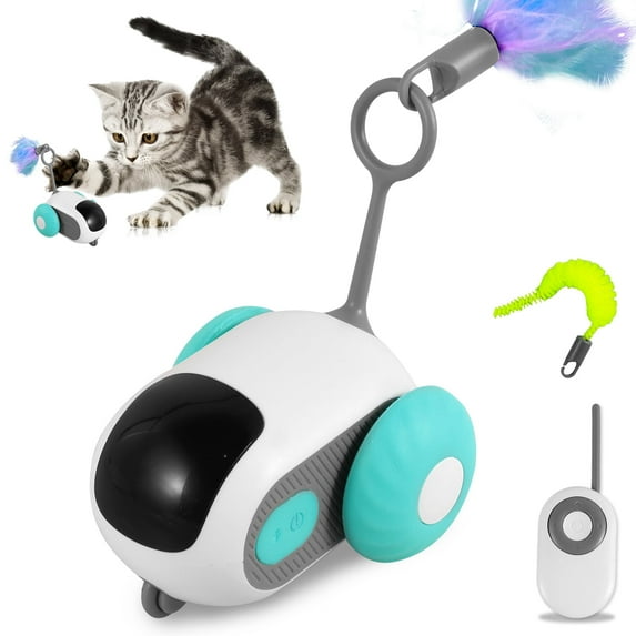 AOLIGEI Interactive Cat Toys Remote Control Toy USB Rechargeable Automatic Obstacle Avoidance Intelligent Dual Mode Smart Electric Indoor Cats Pet Kit