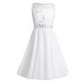 thumbnail image 1 of AOLIGEI Kids Flower Girls Dress Lace Chiffon Sequins Rhinestone Bridesmaid Wedding Formal Party Size 2 16 Purple 8, 1 of 7