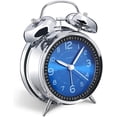 thumbnail image 1 of AOLIGEI Loud Alarm Clock - Desktop Metal Alarm Clock for Working Professionals and Students, 4" Double Bell Alarm Clock，Blue, 1 of 6