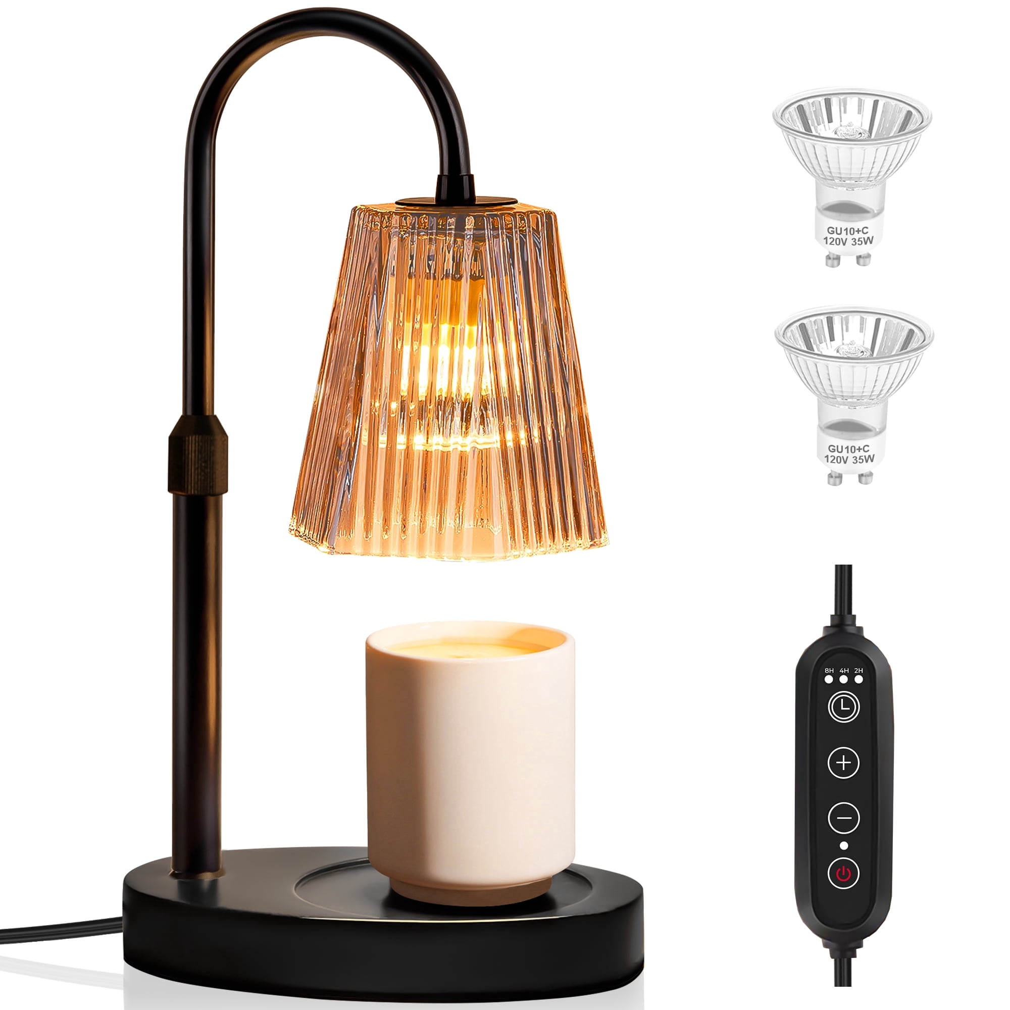 AOLIGO Candle Warmer Lamp, Tabletop with Timer and Dimmer, Adjustable Height, Flame-Free for Home Decor, Gift for Christmas