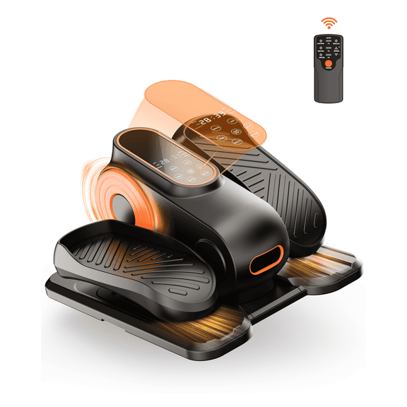 AOLIGO Under Desk Elliptical Machine, Compact Seated Leg Exerciser with 10 Resistance Levels, Quiet & Portable