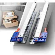 AOLISHENG 12in Hidden Soft Close Drawer Slides - Cold Rolled Steel, Locking, 1 Pair, 80lb Load