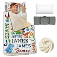 thumbnail image 1 of AOLOA Custom Toddler Nap Mat for Preschool - Personalized Name Kids Nap Mats for Daycare Kindergarten Boys Sleeping Bag with Pillow Blanket Set, Soft Warm Sherpa Blanket, 1 of 8